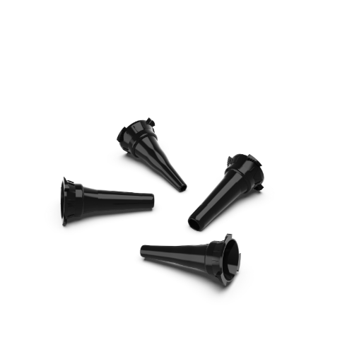 Reusable Ear Specula Set for MacroView and Diagnostic Otoscopes; 2.5mm, 3.0mm, 4.0mm, 5.0mm; Qty. 4